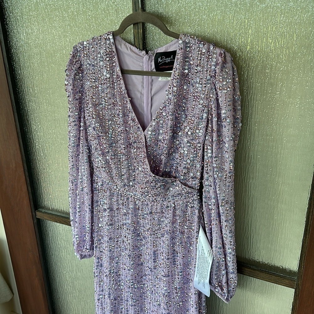Mac Duggal 10764 Long Sleeve Cocktail Dress
In Lavender size 6 NEW $397 soldout - Picture 11 of 17